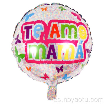 Te am globo de cumpleaños español Mama Foil Helium Ballon Ballon Day Glolesalers Mayoristas